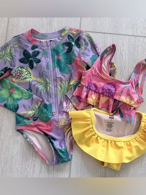 Tea Collection Kids Swim Set - Purple, Pink, Yellow, Green